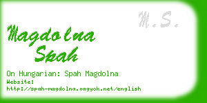 magdolna spah business card